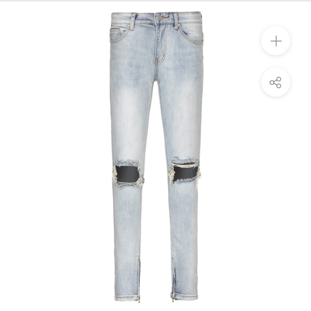 NWT Men’s BeSaint Ripped Sand Blaster Jeans